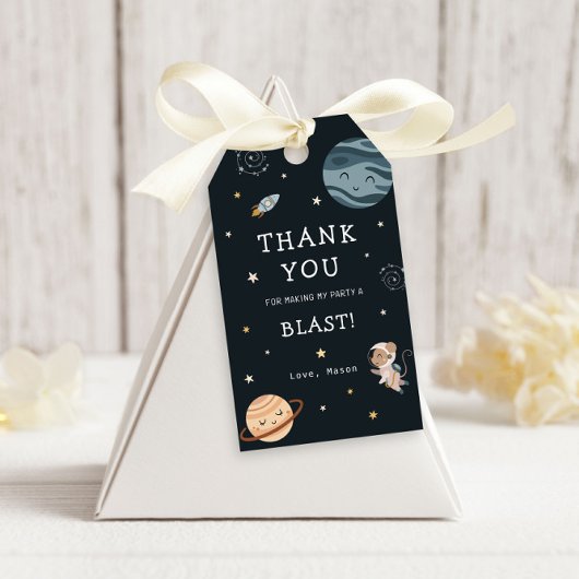 Space Adventure Playful Kids Birthday Party ギフトタグ