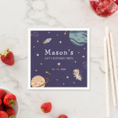 Space Adventure Playful Kids Birthday Party スタンダードカクテルナプキン (インサイチュ)