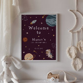 Space Adventure Playful Kids Birthday Party ポスター