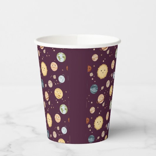 Space Adventure Playful Kids Birthday Party 紙コップ (左)