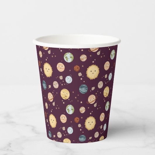 Space Adventure Playful Kids Birthday Party 紙コップ (正面)