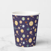 Space Adventure Playful Kids Birthday Party 紙コップ (裏面)