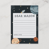 Space Adventure Playful Kids Birthday Time Capsule エンクロージャーカード (正面)