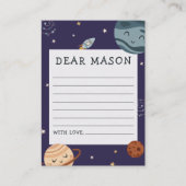 Space Adventure Playful Kids Birthday Time Capsule エンクロージャーカード (正面)