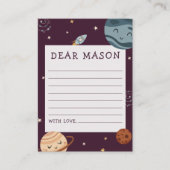 Space Adventure Playful Kids Birthday Time Capsule エンクロージャーカード (正面)