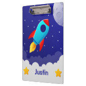 Space Adventure Rocket Clipboards Design クリップボード (左)