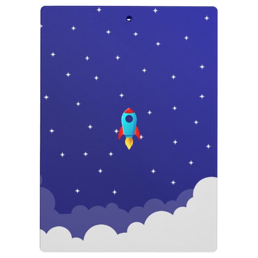 Space Adventure Rocket Clipboards Design クリップボード (裏面)