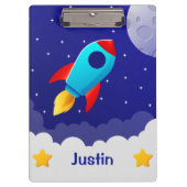 Space Adventure Rocket Clipboards Design クリップボード (正面)