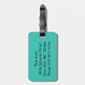 Space Age Cartoon House Luggage Tag ラゲッジタグ (裏面縦)