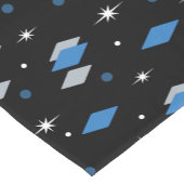 Space Age Diamonds Blue Black ショートテーブルランナー (コーナー)