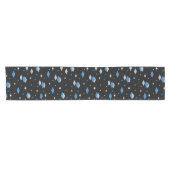 Space Age Diamonds Blue Black ショートテーブルランナー (横)