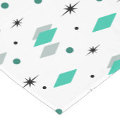 Space Age Diamonds Turquoise White ショートテーブルランナー (コーナー)