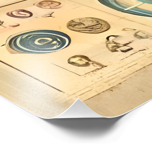 Space Age Interplanetary Coordinates Alien Relic フォトプリント (角)