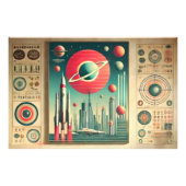 Space Age Interplanetary Coordinates Alien Relic フォトプリント (正面)