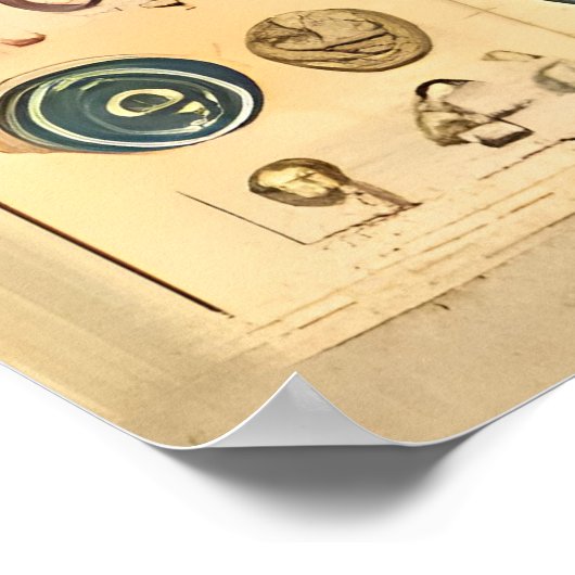 Space Age Interplanetary Coordinates Alien Relic ポスター (角)