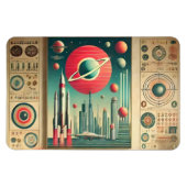 Space Age Interplanetary Coordinates Alien Relic マグネット (横)
