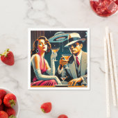 Space Age Las Vegas Gangster Martini Party スタンダードカクテルナプキン (インサイチュ)