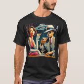 Space Age Las Vegas Gangster Martini Party Tシャツ (正面)