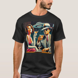 Space Age Las Vegas Gangster Martini Party Tシャツ