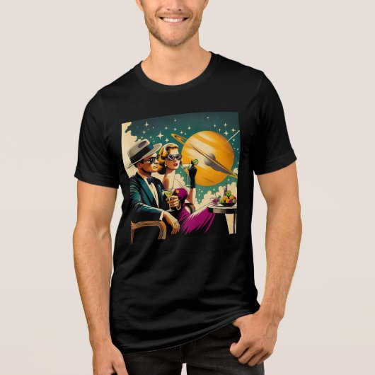 Space Age Las Vegas Martini Gangster Party トライブレンドTシャツ (正面)
