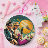 Space Age Las Vegas Martini Gangster Party ペーパープレート (パーティー)