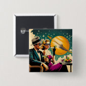 Space Age Las Vegas Martini Gangster Party 缶バッジ (正面&裏面)