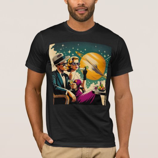 Space Age Las Vegas Martini Gangster Party Tシャツ (正面)