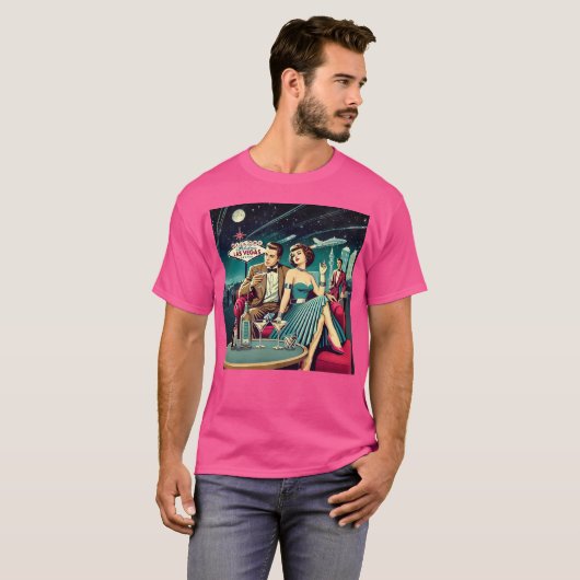 Space Age Las Vegas Martini Party Tシャツ (正面フル)