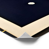 Space Age Retro 50s Rocket Ship ポスター (角)