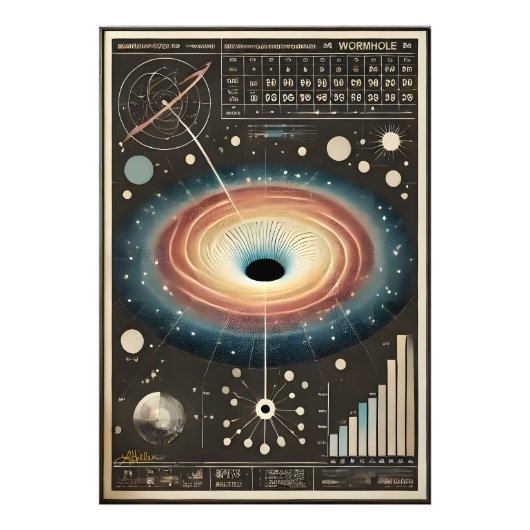 Space Age Wormhole Diagram フォトプリント (正面)