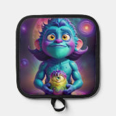 Space Alien & Friend 鍋敷き (正面)