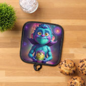 Space Alien & Friend 鍋敷き (トップダウン)