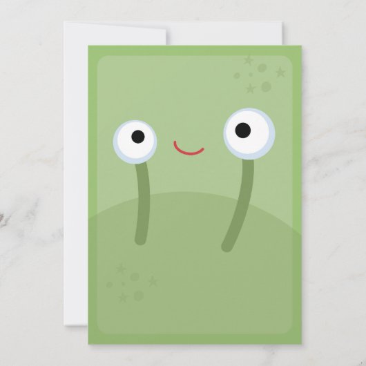 Space Alien Invitation for Birthday Party UFO 招待状 (裏面)