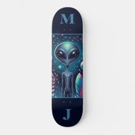 Space Alien Personalized Skateboard スケートボード