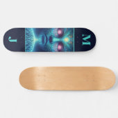Space Alien Personalized Skateboard スケートボード (横)