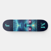 Space Alien Personalized Skateboard スケートボード (横)