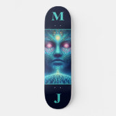 Space Alien Personalized Skateboard スケートボード (正面)