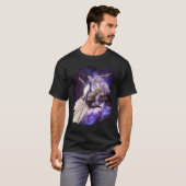 Space Alien Riding Dragon Tシャツ (正面フル)