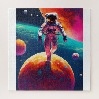 Space and astronaut Puzzle ジグソーパズル