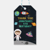 Space Astronaut Birthday Gift - Customizable" ギフトタグ (正面)