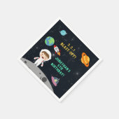 Space Astronaut Birthday Party-Blast Off Design" スタンダードカクテルナプキン (角)