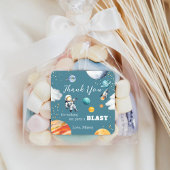 Space Astronaut Blast Thank You Party Sticker スクエアシール