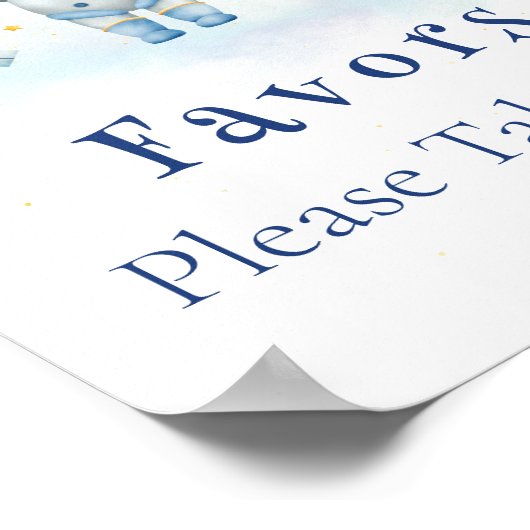 Space Astronaut Boy rockets stars Favors ポスター (角)