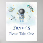 Space Astronaut Boy rockets stars Favors ポスター (正面)