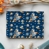 Space Astronaut Cat Blast Off 1st Birthday Photo 招待状