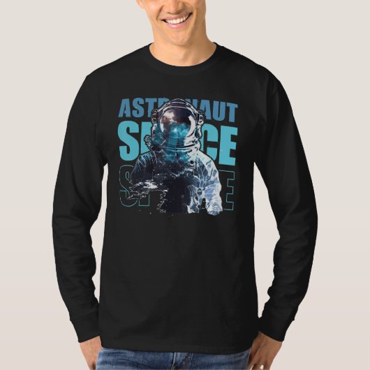 Space Astronaut Galaxy Astronomy Spaceman Tシャツ (正面)