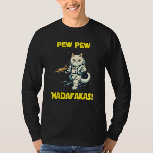 Space Astronaut Pew Madafakas Birman Cat 2 Tシャツ (正面)