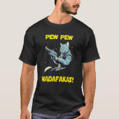 Space Astronaut Pew Madafakas Egyptian Mau Cat Tシャツ (正面)
