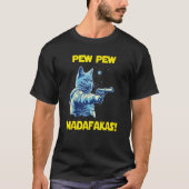 Space Astronaut Pew Madafakas Nebelung Cat 2 Tシャツ (正面)