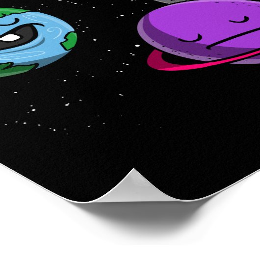 Space Astronomy Planets You Guys Have No Life ポスター (角)